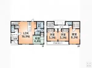 The LDK is now double the size. The 和室 is considerably smaller. The new fad of a 'walk-in-closet' can be seen here as well. Built 2014