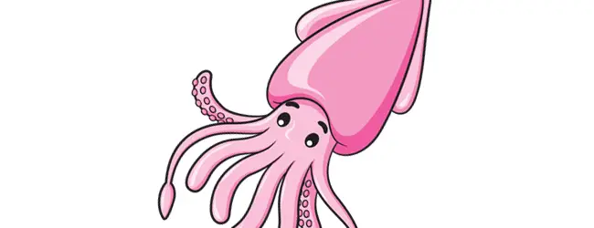 Cartoon giant squid